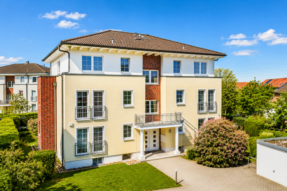 Schickes Penthouse - Hausansicht Eingang