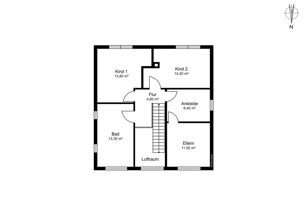 Exklusives Traumhaus für Ihre Familie! - Obergeschoss