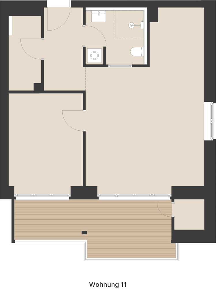Moderne Eleganz trifft Wohnkomfort – 2 Zimmer mit sonnigem Balkon - Wohnung_11