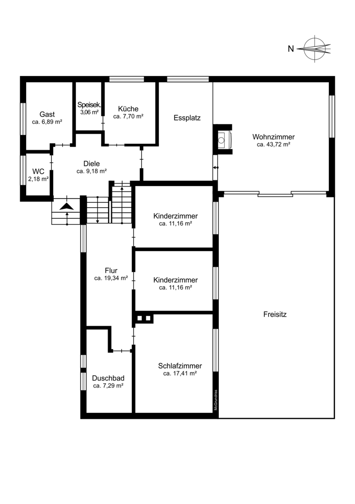 Festpreis - Großes Grundstück, Feldblick & Kamin – Einfamilienhaus in Scharnebeck! - Grundriss