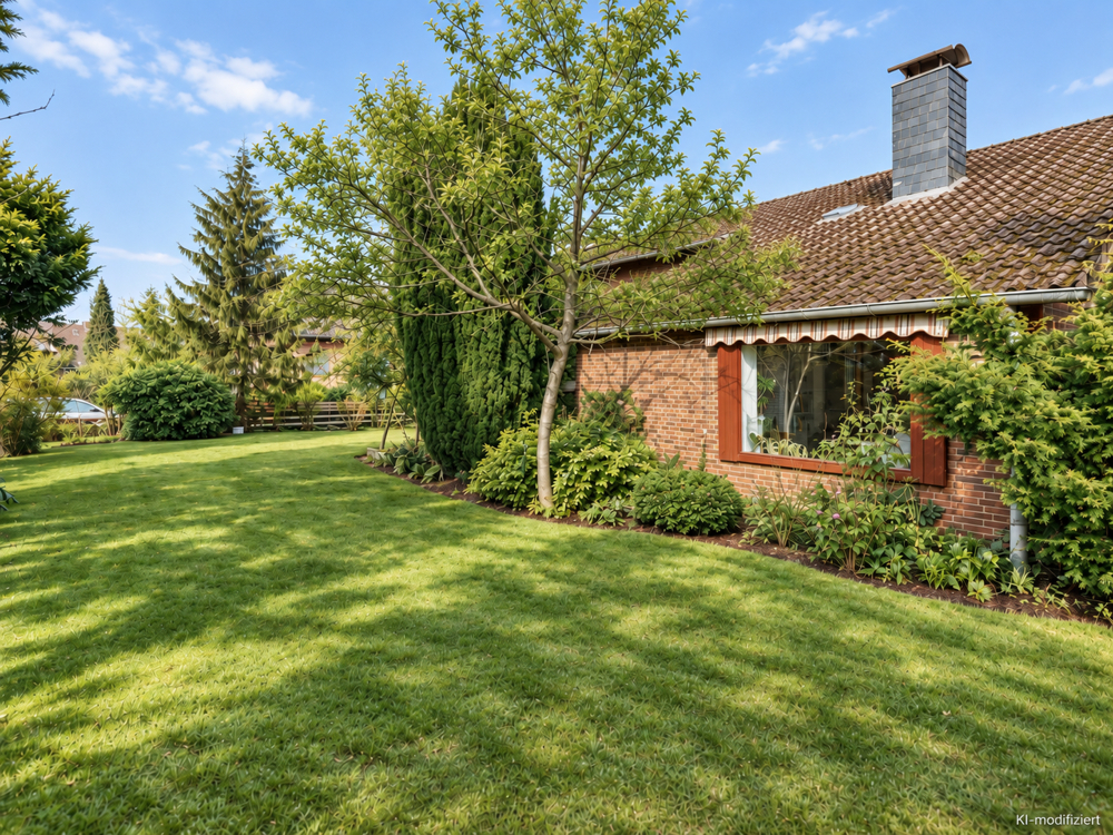 Großes Grundstück, Feldblick & Kamin – Einfamilienhaus in Scharnebeck! - Großer Garten