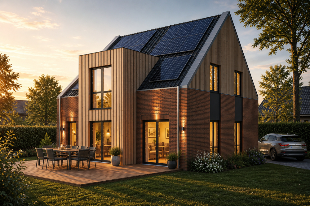 Familienglück im Dorfkern: Modernes KfW-40-Haus mit großem Garten - Hausbeispiel