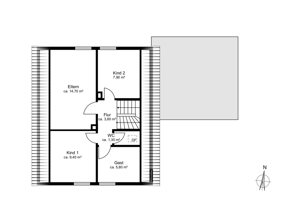 Rohdiamant in Reppenstedt: Haus mit 800 m² Traumgarten - Obergeschoss