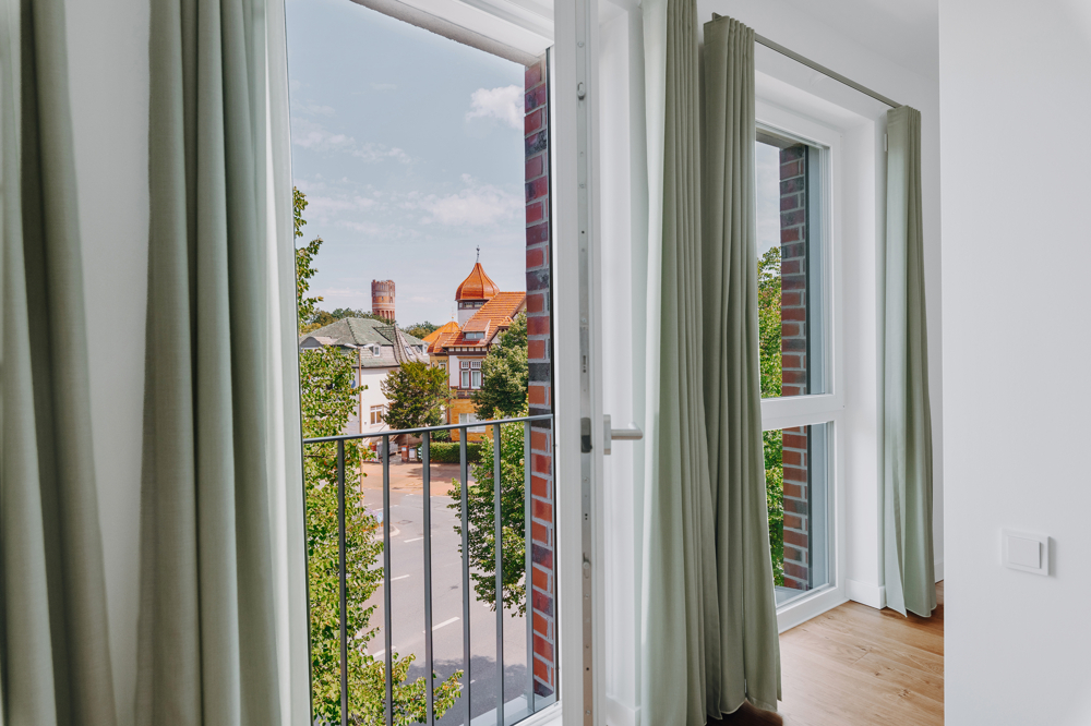 3-Zimmer-Stadtwohnung - Ausblick Schlafzimmer