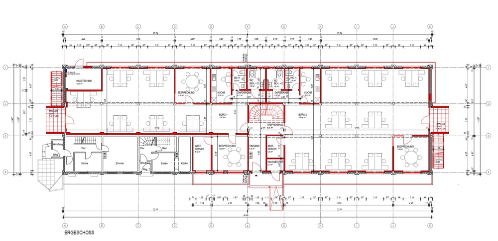 * Neubau Bürohaus in der Goseburg * - Grundriss EG