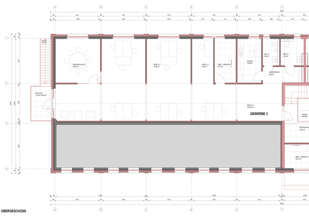 * Neubau Bürohaus in der Goseburg * - Grundriss Gewerbe 3