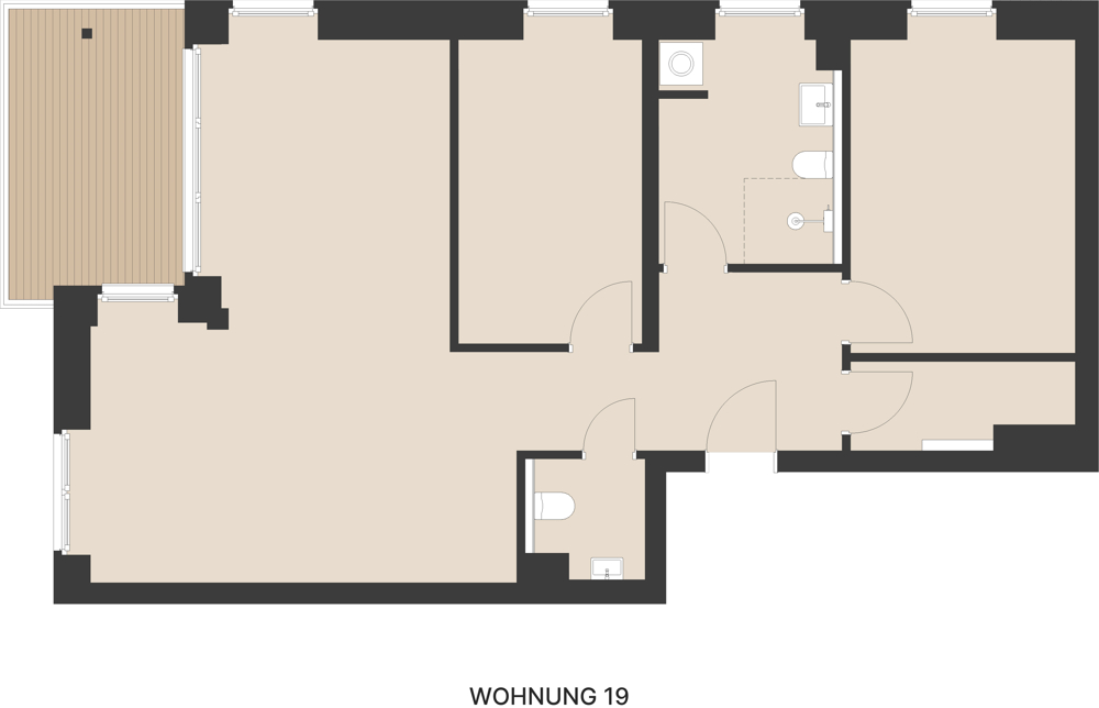 Moderne 3 Zimmer im hochwertigen Neubauquartier „LUCIA LIVING“ - Wohnung 19