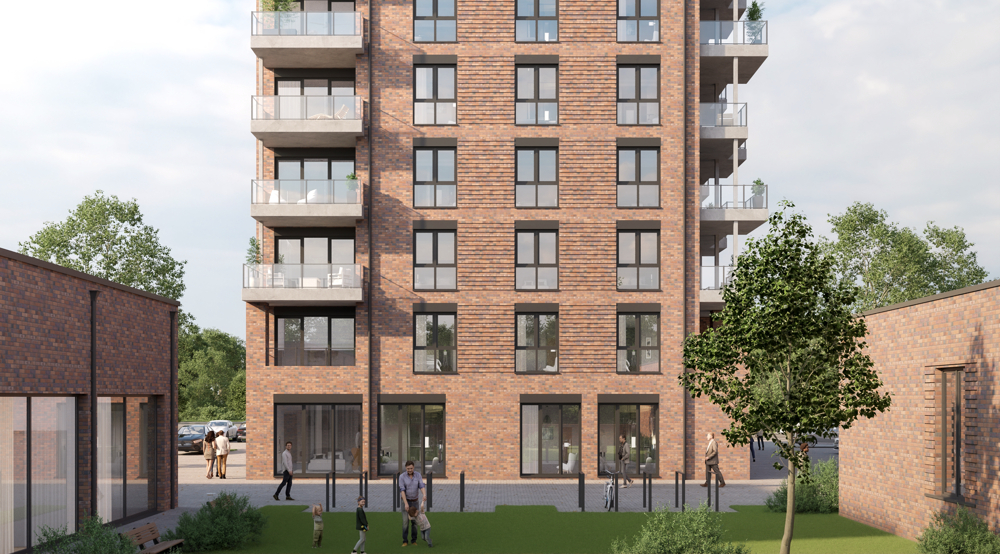 Moderne 3 Zimmer im hochwertigen Neubauquartier „LUCIA LIVING“ - Lucia Quartier - Haus B - Westansicht