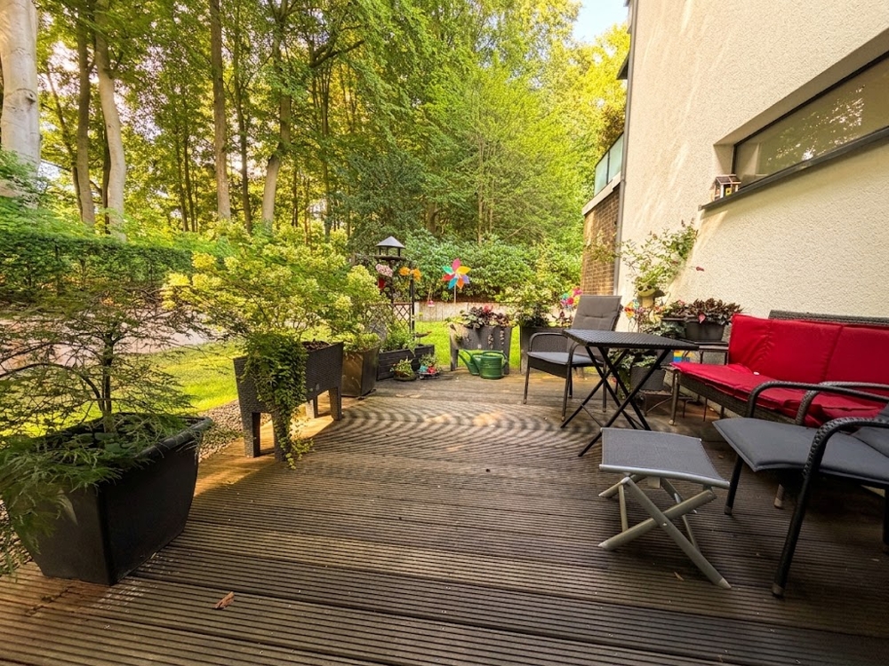 Einmalige Lage direkt am Kurpark - Terrasse