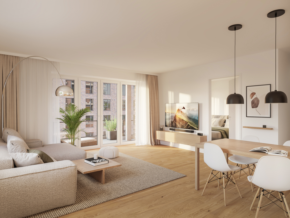 Ankommen und genießen – Stilvolle 2-Zimmer-Wohnung mit Balkon - Wohnbeispiel