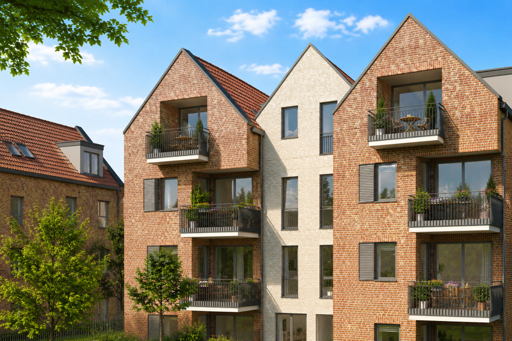 PROVISIONSFREI! Moderne 101 m² Maisonette mit Sonnenbalkon - Hausansicht