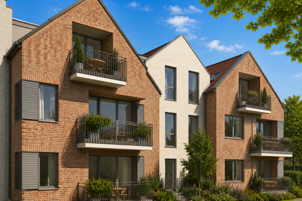 PROVISIONSFREI! Moderne 101 m² Maisonette mit Sonnenbalkon - Hausansicht
