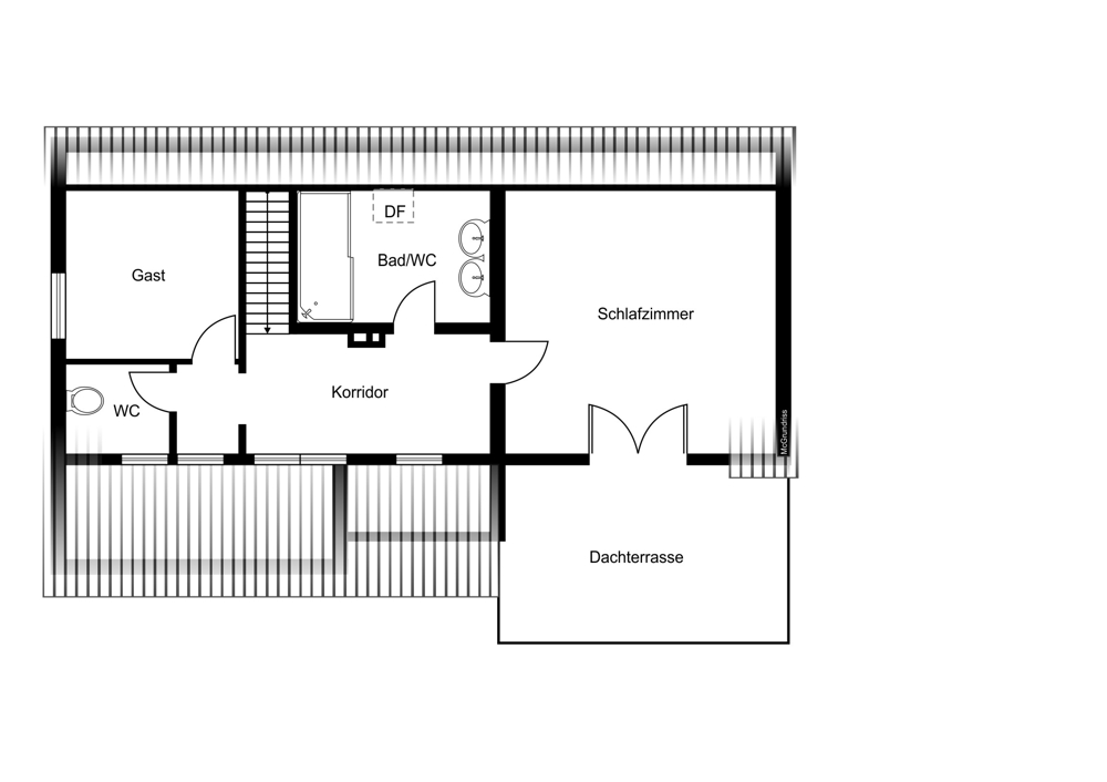 Einfamilienhaus mit Potenzial - Grundriss Obergeschoss
