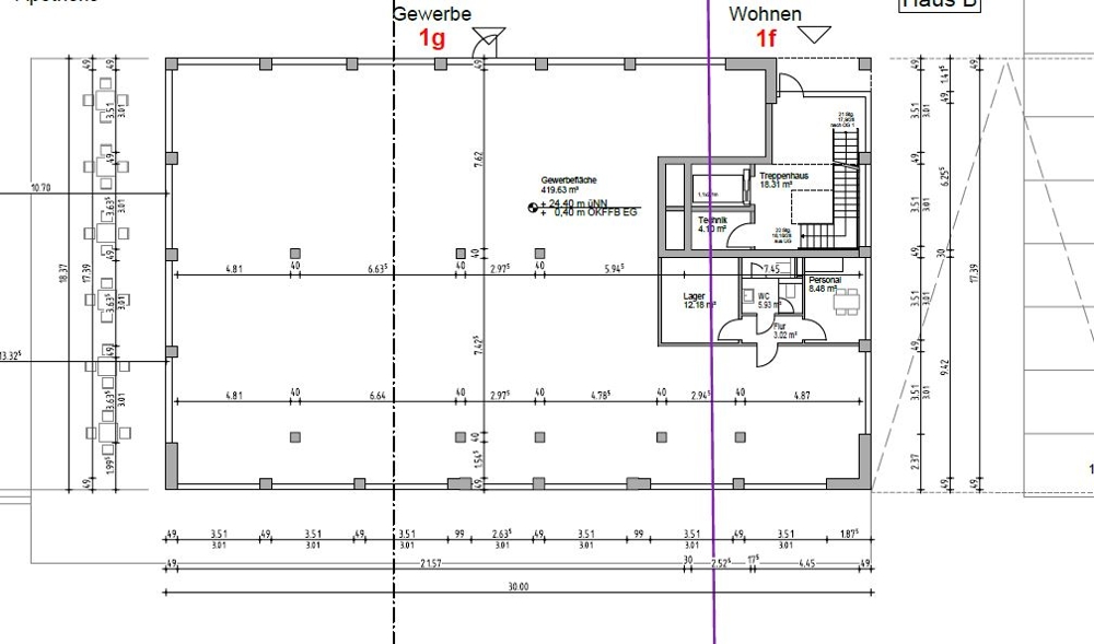 * Neubau Bürofläche im Lucia-Quartier * - Grundriss EG
