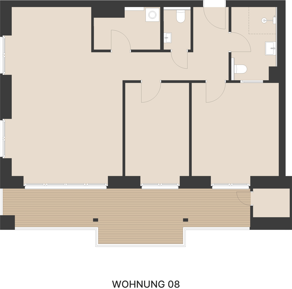 Großzügig wohnen im Neubau – Stilvolle 3 Zimmer mit hochwertiger Ausstattung - Wohnung_08