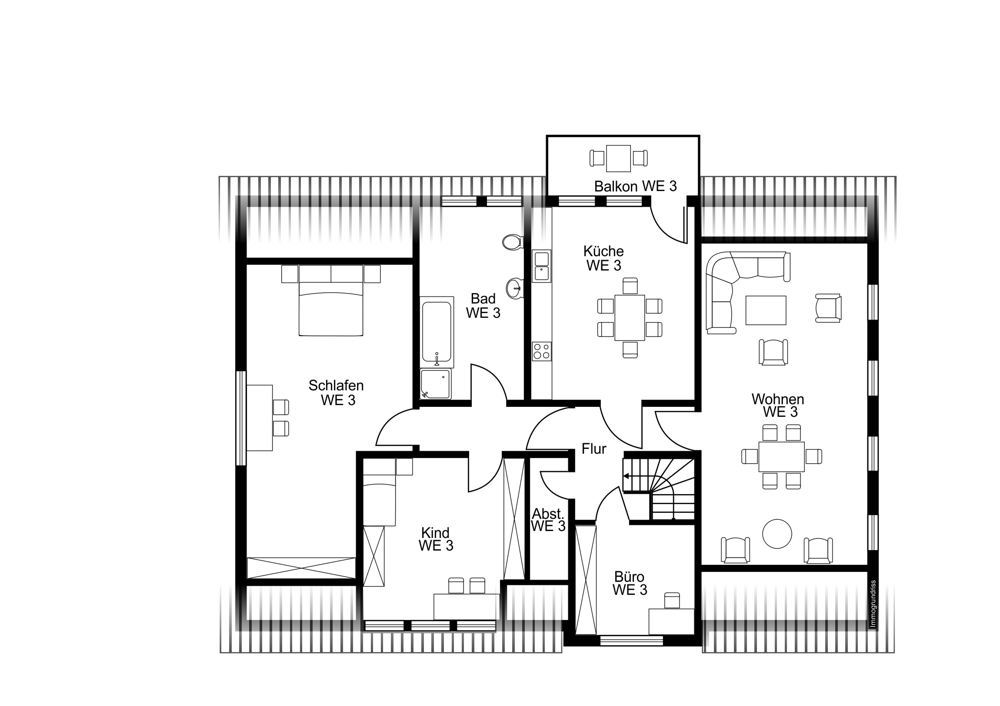 Attraktives Mehrfamilienhaus mit stabilem Mietertrag in Lüdersburg - Grundriss Obergeschoss
