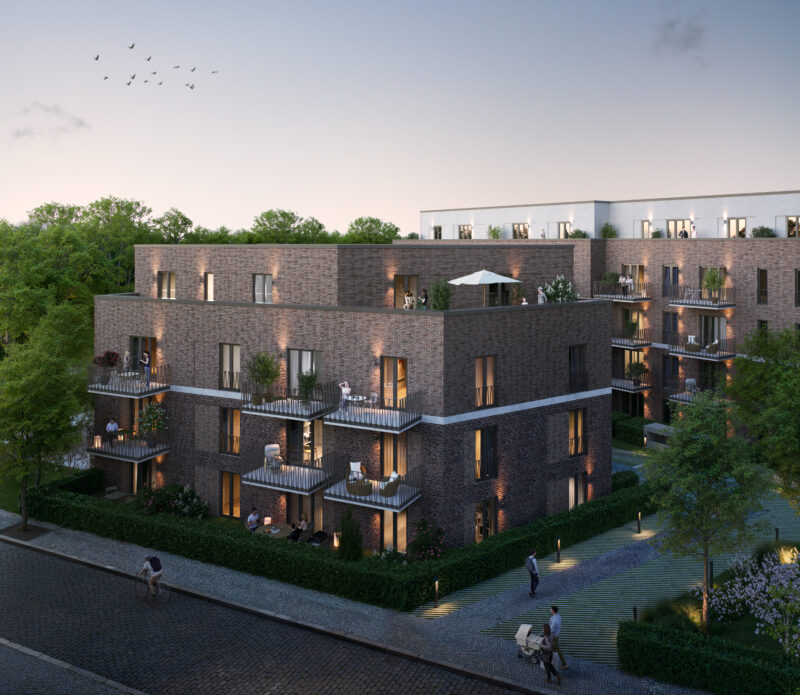 LÜNEBURG: ROTEN BLEICHER Neubauprojekt. - Blick vom Rotenbleicherweg